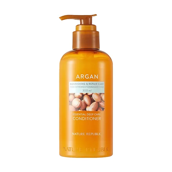 Atjaunojošs kondicionieris ar argāna eļļu sausiem un bojātiem matiem Nature Republic Argan Essential Moisture Repairing Conditioner